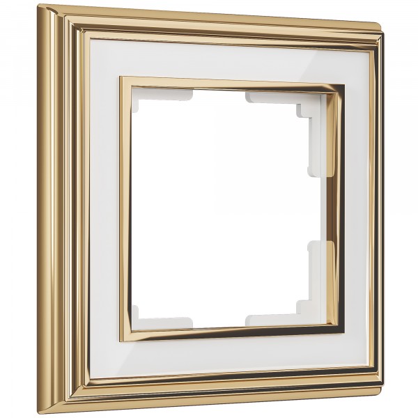 Рамка на 1 пост Werkel WL17-Frame-01 Palacio (золото / белый) - купить в Владивостоке
