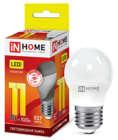Лампа светодиодная LED-ШАР-VC 11Вт 230В Е27 3000К 1050Лм