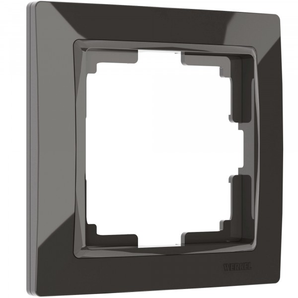 Рамка на 1 пост Werkel WL03-Frame-01 Snabb Basic (серо–коричневый) - купить в Владивостоке