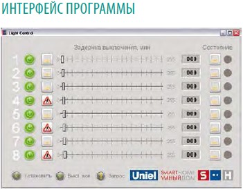 Модуль управления освещением USB порт, 8 входов/ 8 выходов UCH-M111UX/0808 - купить в Владивостоке