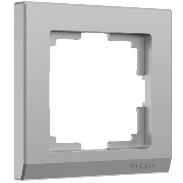 Рамка на 1 пост Werkel WL04-Frame-01 Stark (серебряный) - купить в Владивостоке
