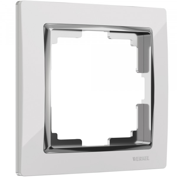 Рамка на 1 пост Werkel WL03-Frame-01 Snabb (белый/хром) - купить в Владивостоке